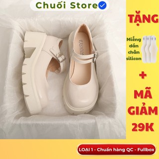Giày lolita nữ da PU tổng hợp dệt vải đế cao su dễ đi thuận tiện nữ tính tinh tế