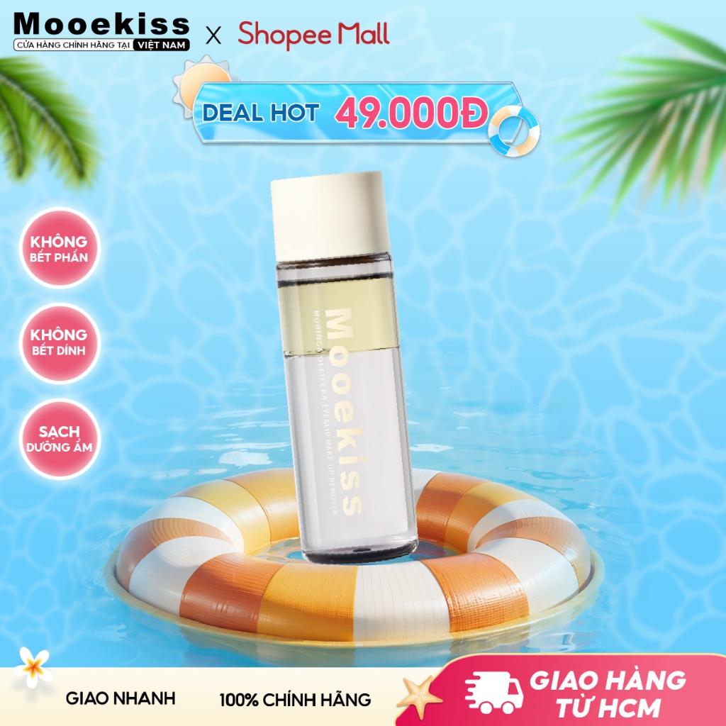 [DEAL] Dầu tẩy trang Mooekiss cho mắt và môi dầu hạt Moringa làm sạch sâu dịu nhẹ không gây kích ứng 75ml