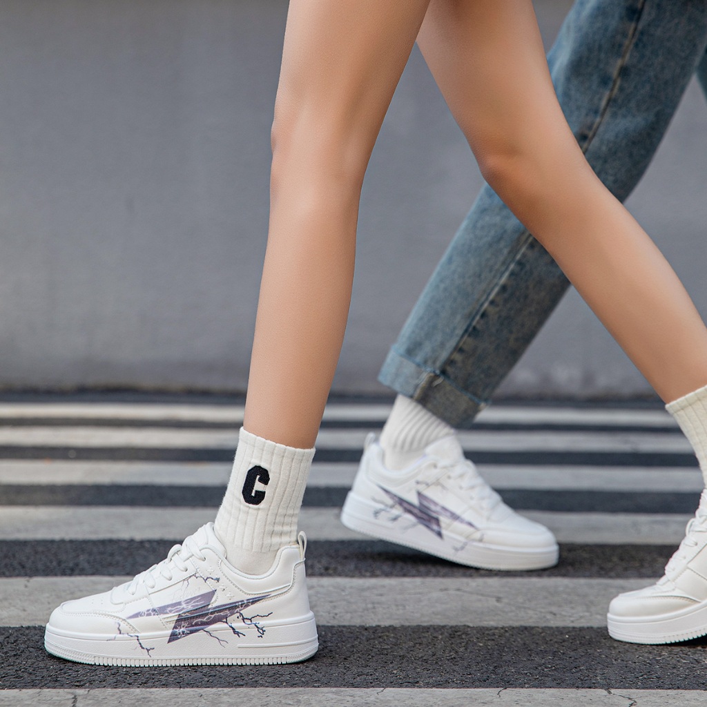 FOXERCHIC Giày Thể Thao Nữ Thoải Mái Thoáng Khí Và Khử Mùi Đế Mềm Tăng Chiều Cao 3,5cm Sneakers