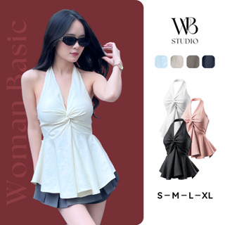 Áo yếm nữ WOMAN BASIC xoắn ngực lưng chun co dãn CÓ MÚT chất gió thô