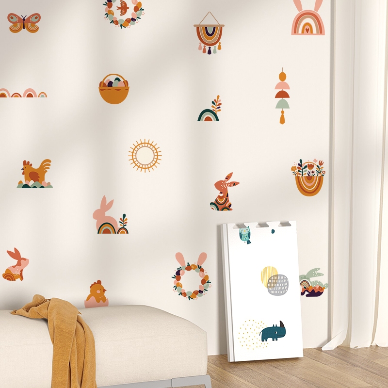 Sticker Decal Dán Tường Mẫu Boho 5 Có Keo Sẵn - Trang Trí Cửa Kính - Decor Quán Cafe - Phòng Ngủ