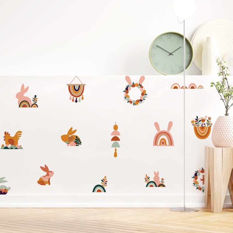 Sticker Decal Dán Tường Mẫu Boho 5 Có Keo Sẵn - Trang Trí Cửa Kính - Decor Quán Cafe - Phòng Ngủ