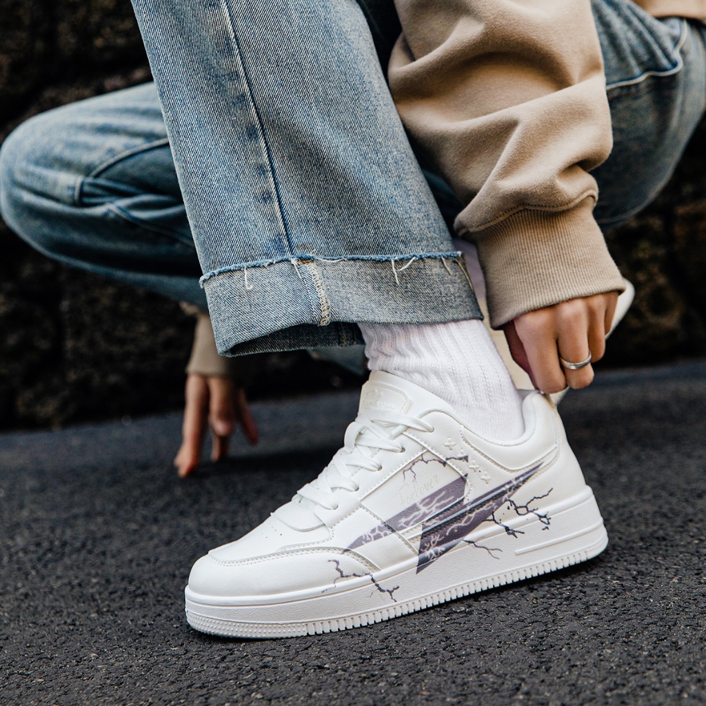 FOXERCHIC Giày Thể Thao Nữ Thoải Mái Thoáng Khí Và Khử Mùi Đế Mềm Tăng Chiều Cao 3,5cm Sneakers