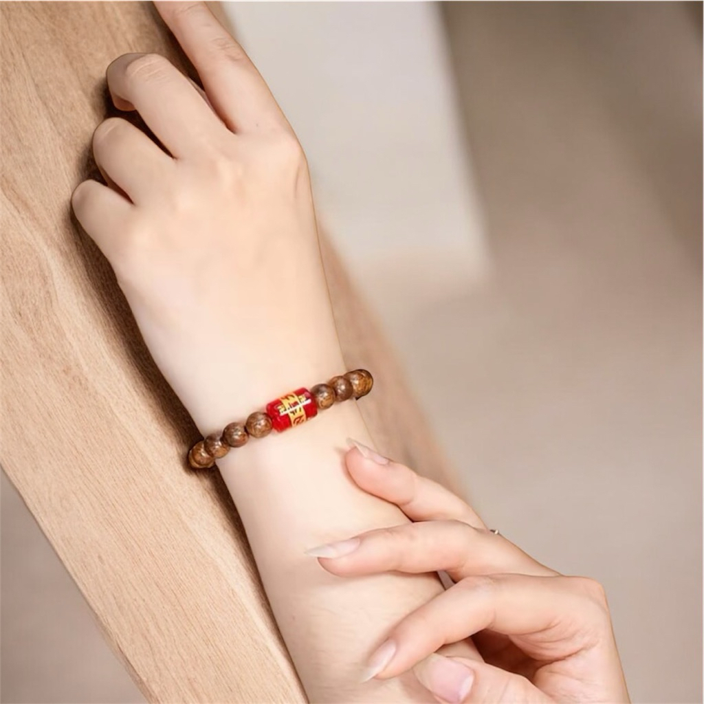Vòng tay trầm hương miĩ đá phong thuỷ tài lộc may mắn