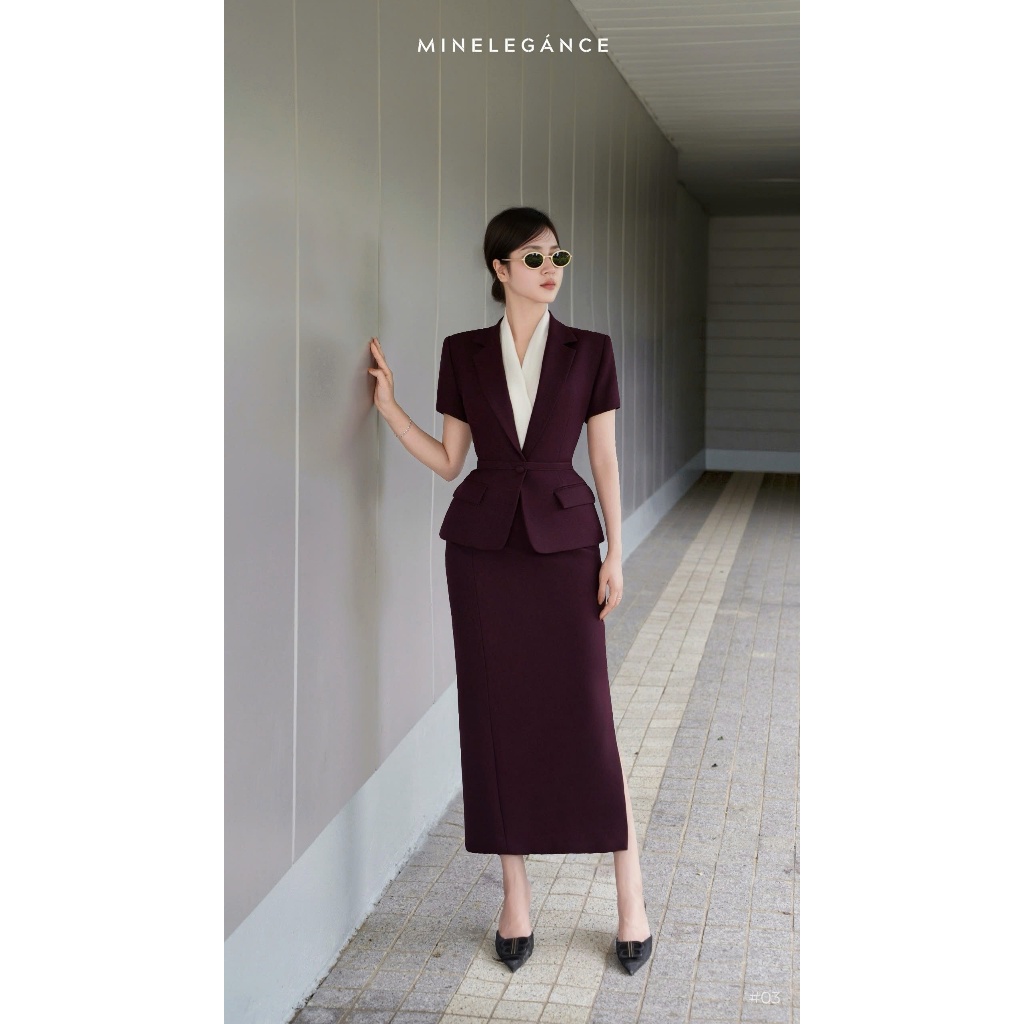 MINELEGÁNCE | SET VEST & CHÂN VÁY BÚT CHÌ THANH LỊCH, SANG TRỌNG - MIN03