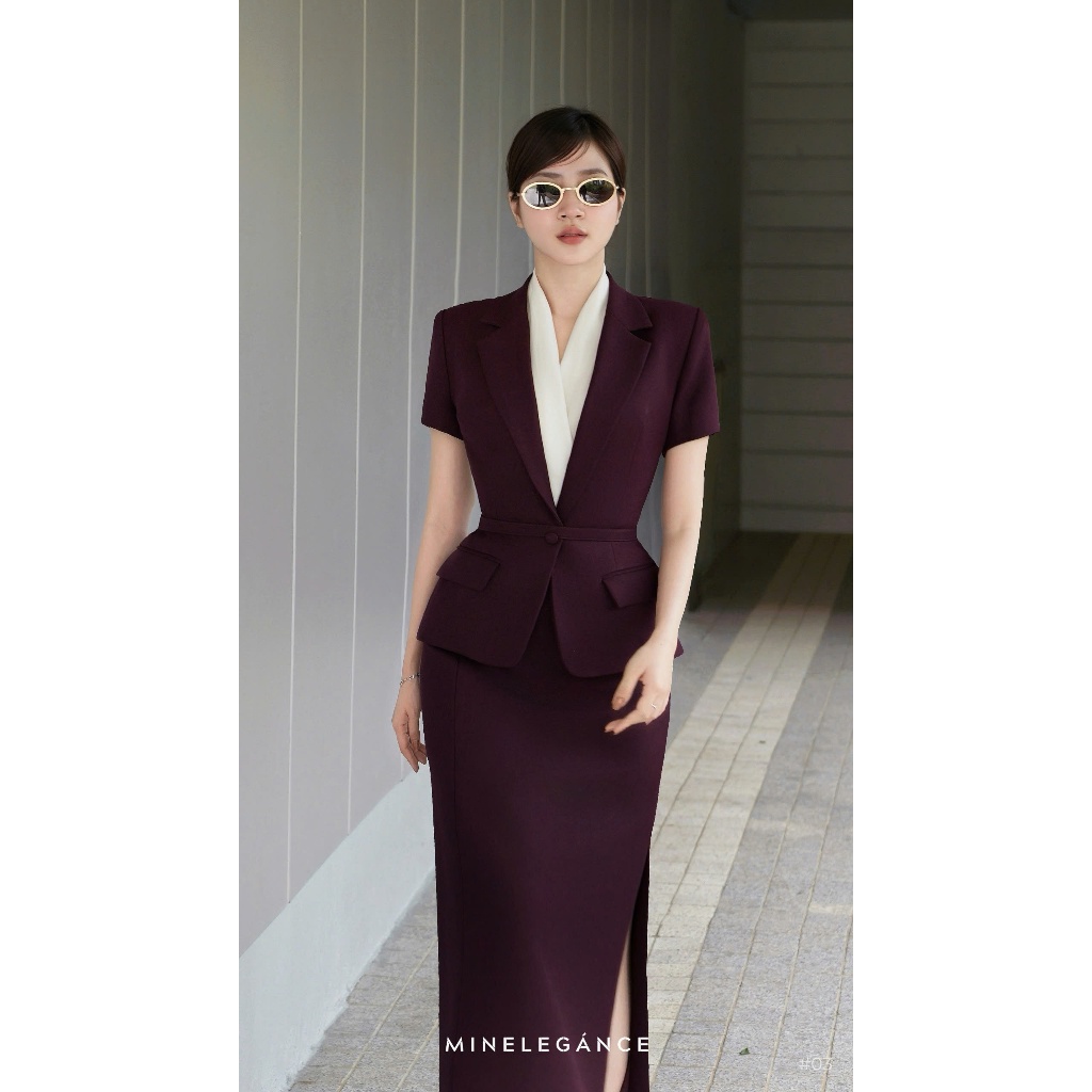 MINELEGÁNCE | SET VEST & CHÂN VÁY BÚT CHÌ THANH LỊCH, SANG TRỌNG - MIN03