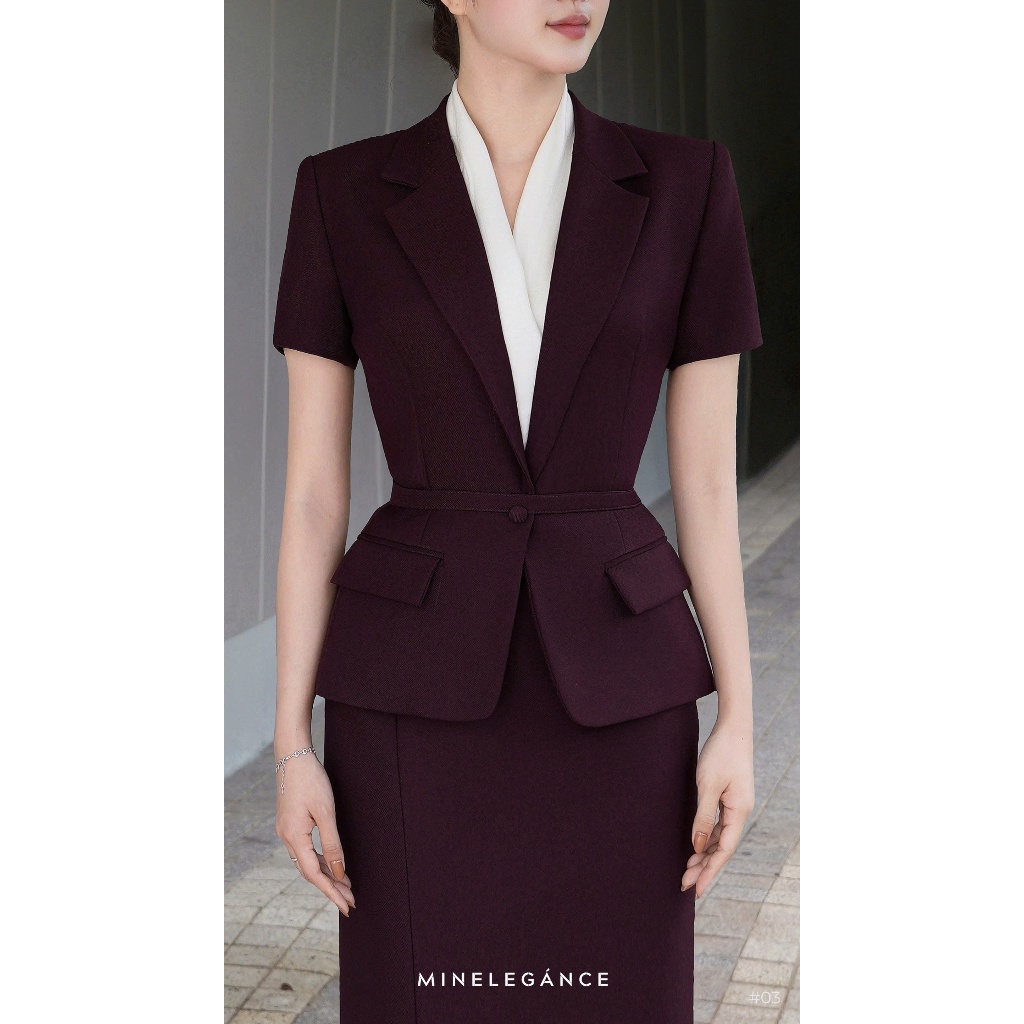 MINELEGÁNCE | SET VEST & CHÂN VÁY BÚT CHÌ THANH LỊCH, SANG TRỌNG - MIN03