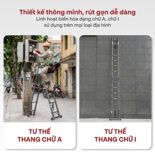Thang Rút Gọn Đa Năng Fujihome STLA74 Dòng thang cao cấp với chiều cao vượt trội cao cấp chắc chắn,