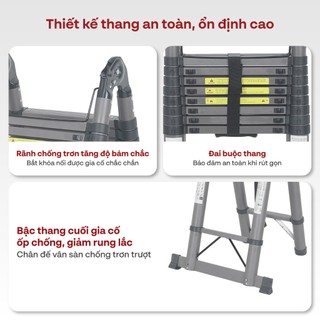 Thang Rút Gọn Đa Năng Fujihome STLA74 Dòng thang cao cấp với chiều cao vượt trội cao cấp chắc chắn,