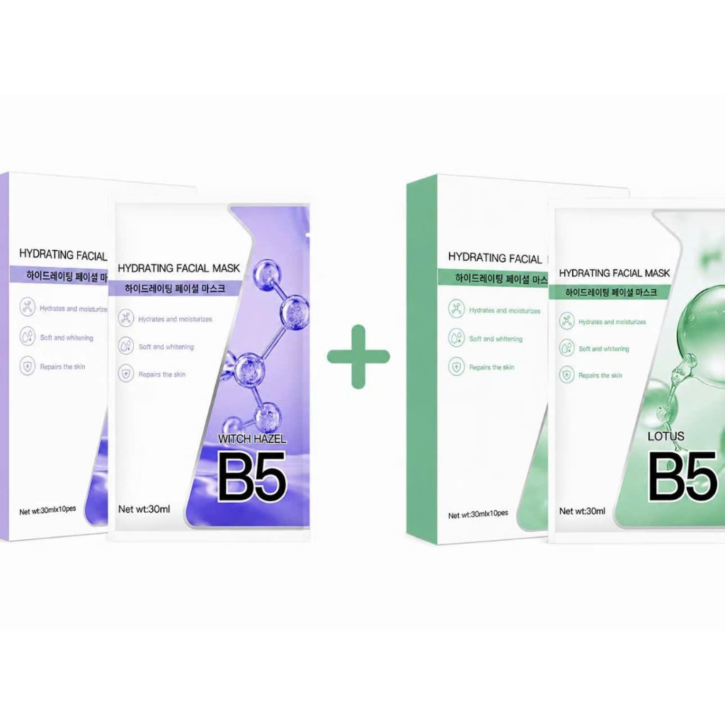 Hộp 10 Miếng Mặt Nạ Dưỡng Âm B5 Yuejin 30ml - Câp Ẩm & Làm Dịu Da
