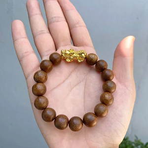 Vòng tay trầm hương mix tỳ hưu may mắn tài lộc