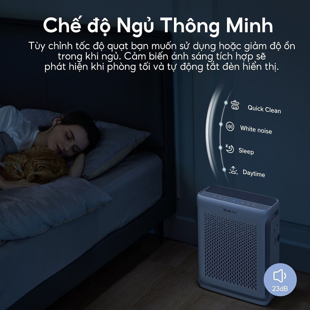Máy Lọc Không Khí LEVOIT VITAL 100S 57m2 - Khử Mùi, Hút Lông Thú Cưng