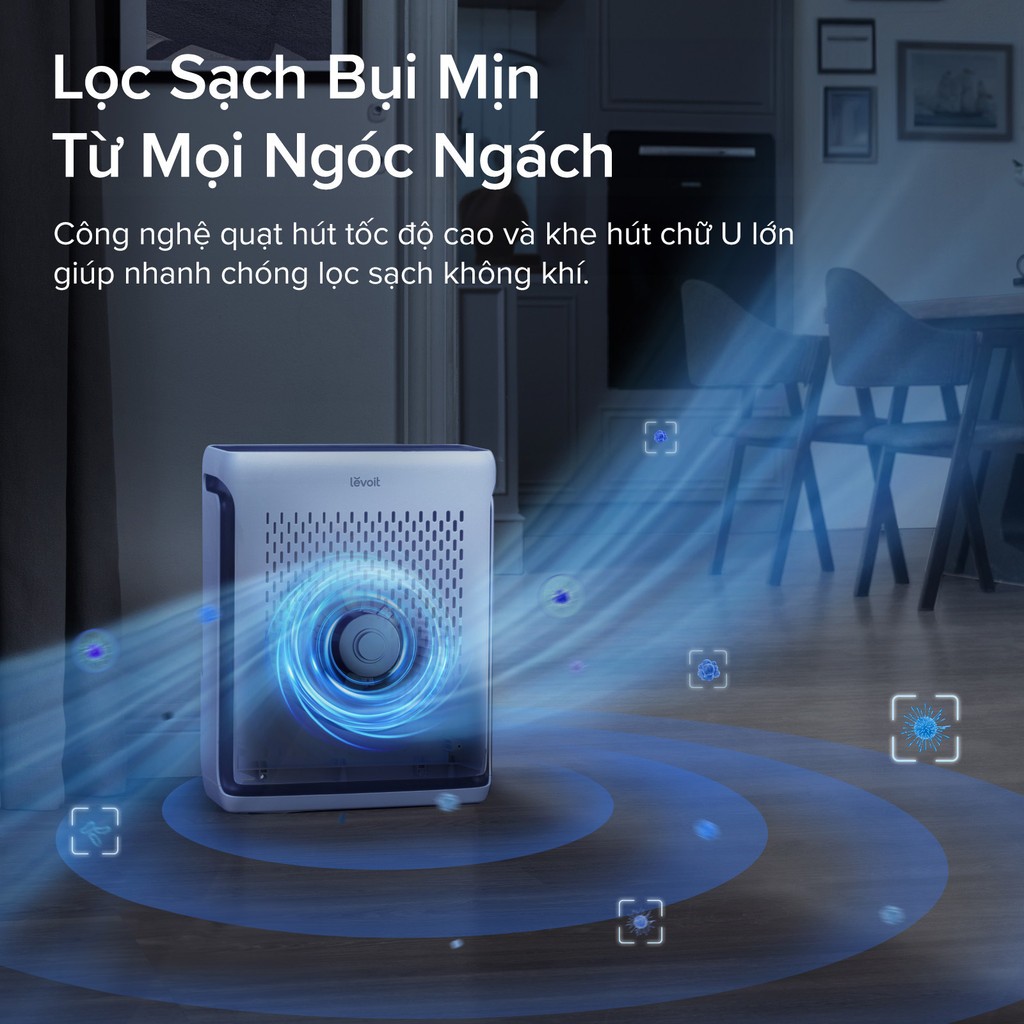 Máy Lọc Không Khí LEVOIT VITAL 100S 57m2 - Khử Mùi, Hút Lông Thú Cưng