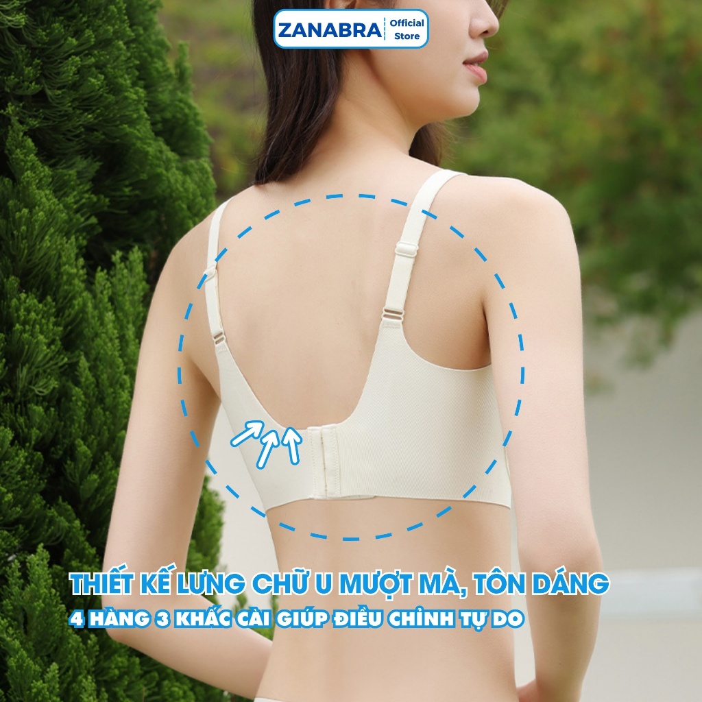 Áo Ngực Áo Lót Nữ Không Gọng Chống Xệ Gom Quả Mút Mỏng Su Đúc Không Gọng Mút Mỏng ZANABRA A2377