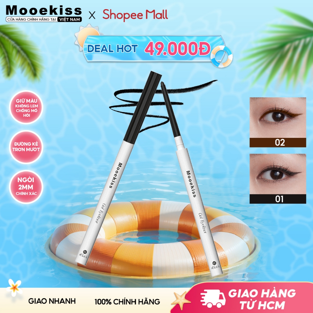 [DEAL] Bút kẻ mắt dạng gel Mooekiss chống lem chống nước chống mồ hôi lâu trôi dành cho người mới bắt đầu 100mg