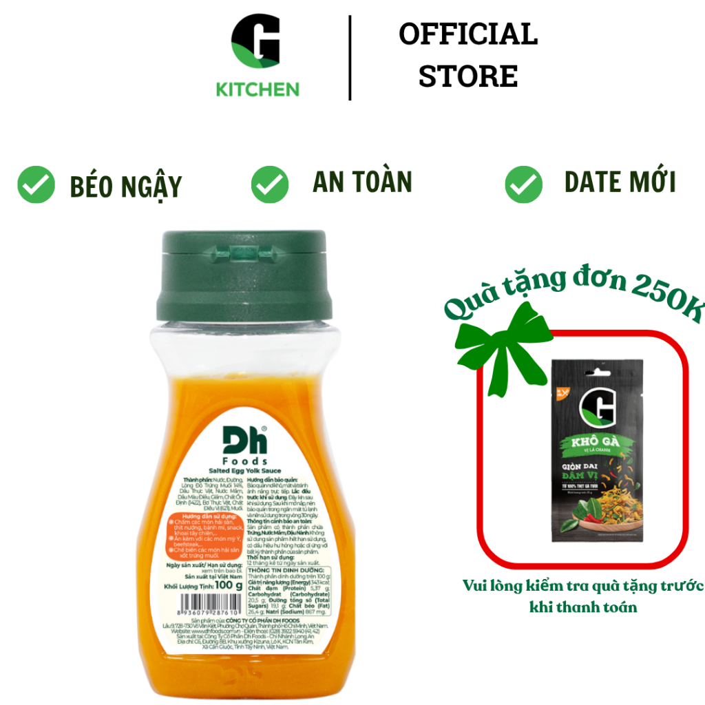 Sốt Trứng Muối DH Food G Kitchen 100g