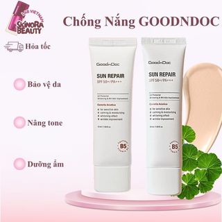 Kem Chống Nắng GoodnDoc Sun Repair KCN Nâng Tông Goodndoc Dưỡng Ẩm SPF 50+ /PA+++ 50ml Skinora Beauty