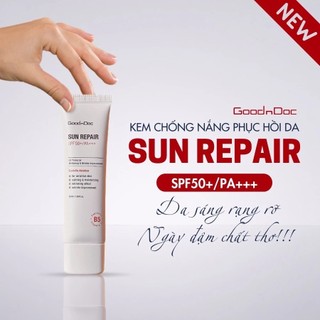Kem Chống Nắng GoodnDoc Sun Repair KCN Nâng Tông Goodndoc Dưỡng Ẩm SPF 50+ /PA+++ 50ml Skinora Beauty
