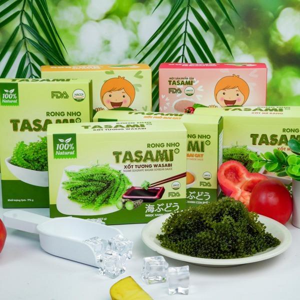 Rong Nho Tách Nước TASAMI - HỘP 100g – Rong Nho Ăn Liền, Giòn Ngon, Tốt Cho Sức Khỏe