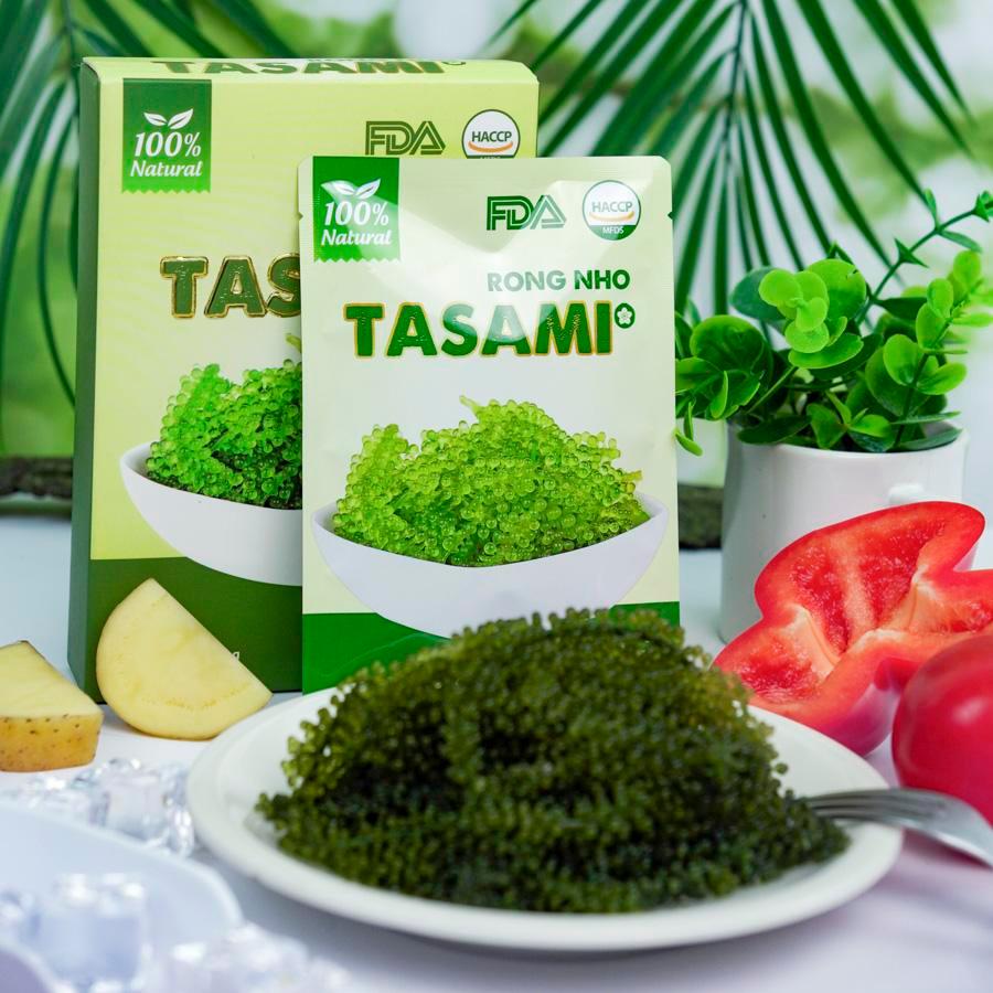Rong Nho Tách Nước TASAMI - HỘP 100g – Rong Nho Ăn Liền, Giòn Ngon, Tốt Cho Sức Khỏe