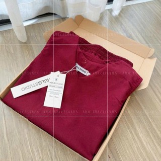 Set bộ sát nách đỏ Loại 1 thiết kế vintage mặc nhà đi chơi trẻ đẹp, Set đồ nữ mặc nhà ba lỗ trẻ trung