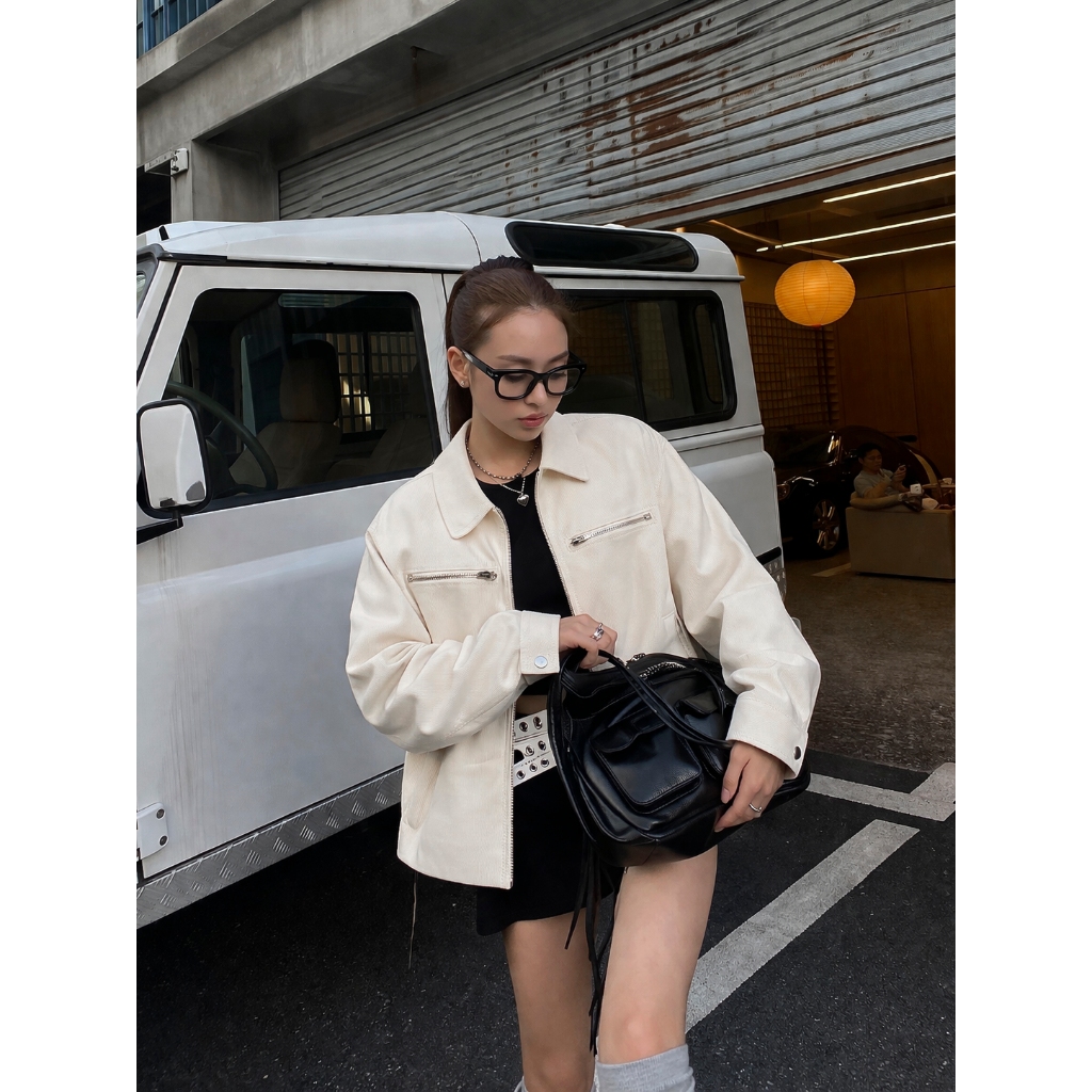 Áo Khoác Dáng Ngắn Urbandtype Jacket Cotton Collar GREYB | BigBuy360 - bigbuy360.vn