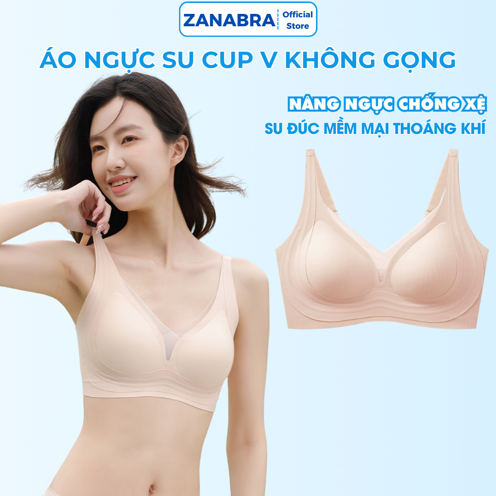 Áo Ngực Áo Lót Nữ Không Gọng Chống Xệ Gom Quả Mút Mỏng Su Đúc Không Gọng Mút Mỏng ZANABRA A2377