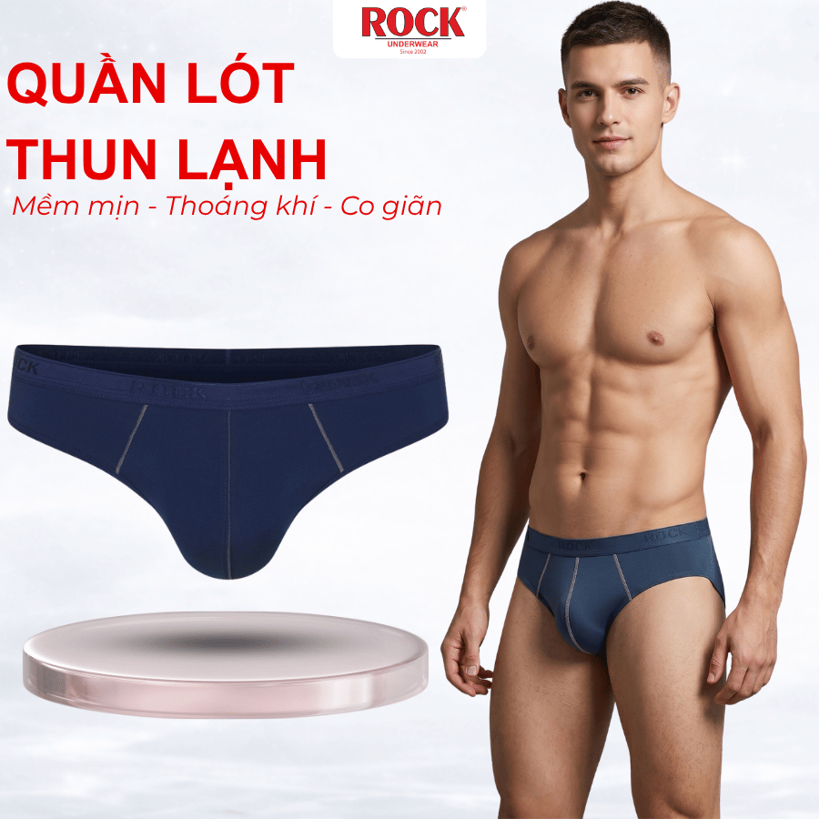 Quần Lót Nam ROCK QA546 Cao Cấp Thun Lạnh Thoáng Khí, Quần Sịp Nam Cao Cấp Xịn Ôm Sát Thoái Mái Vận Động