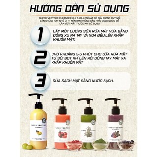 Sữa Rửa Mặt Rau Củ Byvibes Wonder Bath Super Vegitoks Cleanser SRM Thải Độc Rau Củ Hàn Quốc Kiềm Dầu - Skinora Beauty