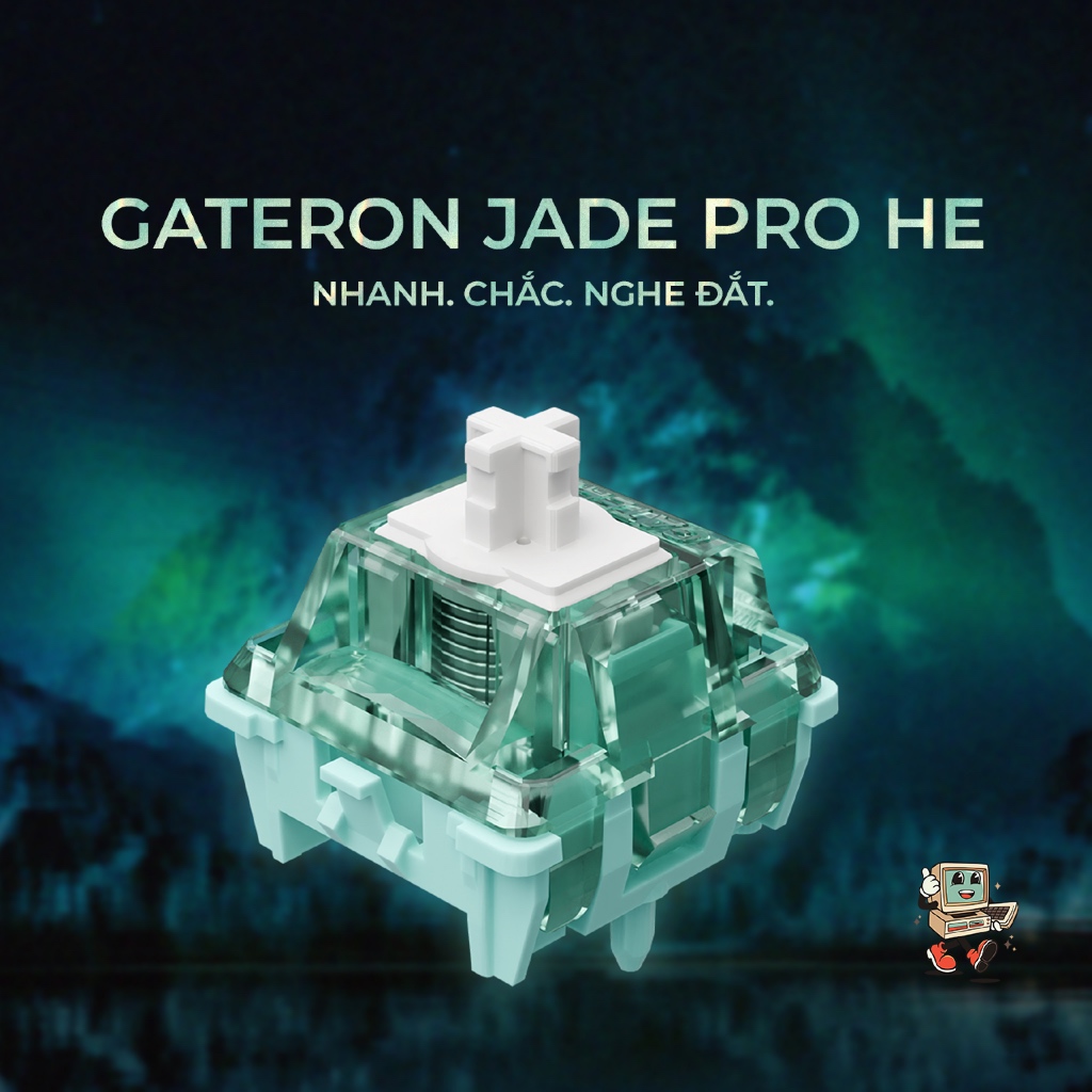 Gateron Jade Pro HE Linear 36g | Switch Từ Tính Hall Effect Cho Bàn Phím Magnetic