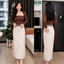 Chân váy Kaki Nhật L1 chữ A Công sở cạp cao dáng dài 86cm mềm mịn co giãn nhẹ xẻ tà sau BiBi Fashion