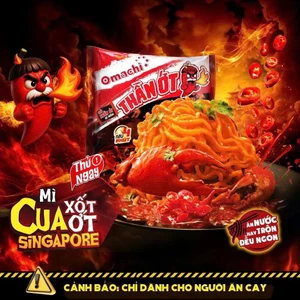 Gói Omachi Thần Ớt Mì Cua Xốt Ớt Singapore