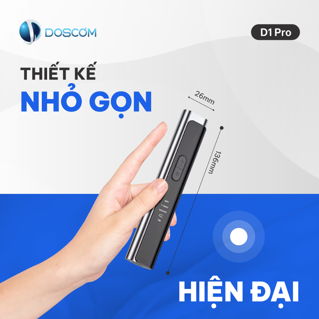 Máy Dò Camera Ẩn D1 Pro Doscom Chuyên Dùng Phát Hiện Camera, Máy Ghi Âm, Thiết Bị Định Vị GPS