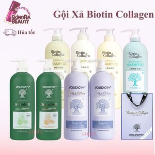 Dầu Gội Xả Biotin Collagen Voudioty Ngăn Rụng Tóc Dầu Xả Mượt Tóc Biotin 500ml 1000ml - Skinora Beauty