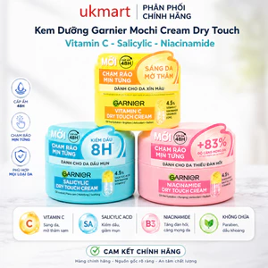 MỚI! Kem dưỡng ẩm Garnier kết cấu ráo mịn Mochi cấp ẩm 48H da căng mịn Garnier Dry Touch Cream 30ml