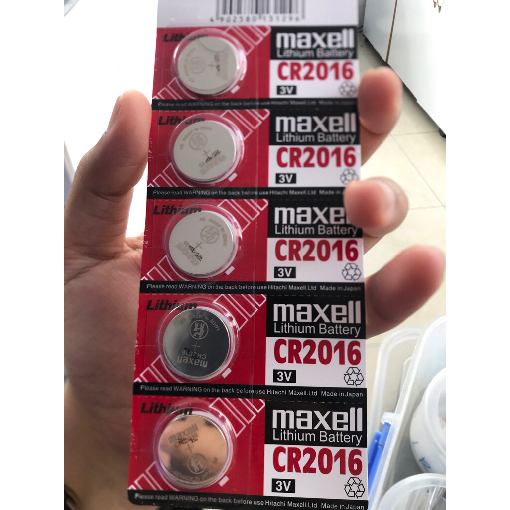 [Vỉ 5 Viên] Pin Maxell CR2016 Lithium 3V Chính Hãng - Dùng Cho Đồng Hồ, Máy Tính, Chìa Khóa Xe