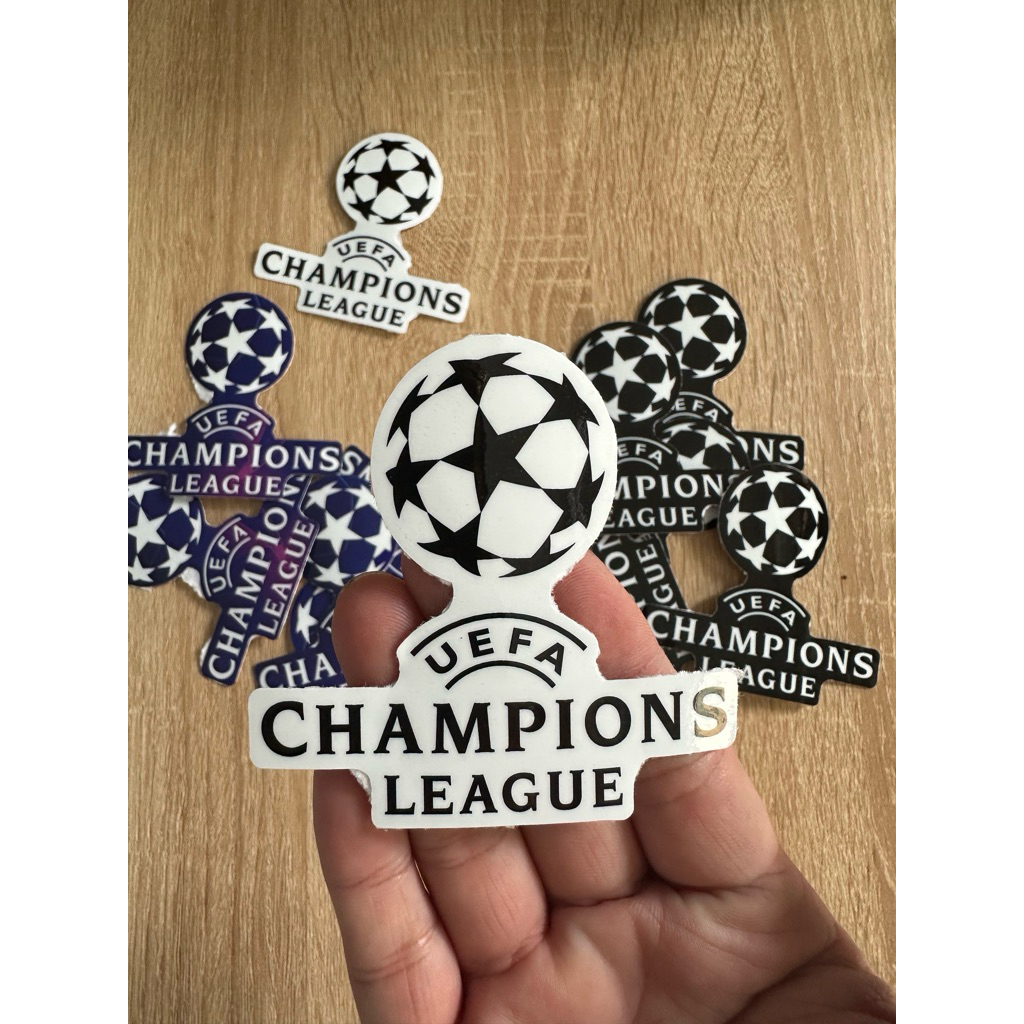 LOGO UEFA CHAMPION LEAGUE. Cúp C1 bóng đá Châu Âu. Decal cao cấp chống nước không bay màu