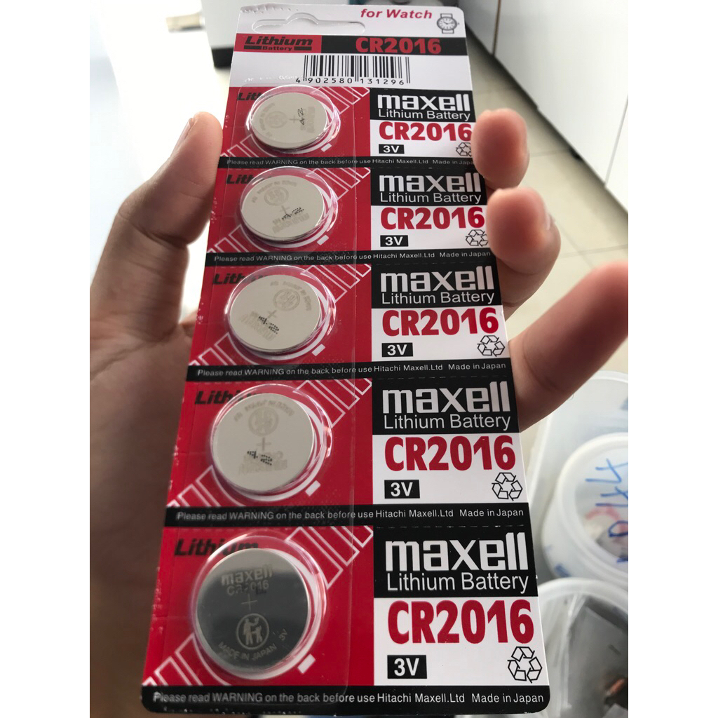 [Vỉ 5 Viên] Pin Maxell CR2016 Lithium 3V Chính Hãng - Dùng Cho Đồng Hồ, Máy Tính, Chìa Khóa Xe