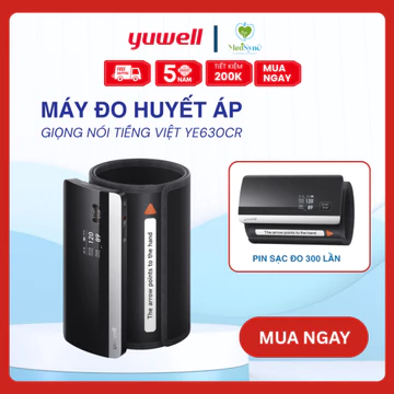 Máy đo huyết áp bắp tay không dây Yuwell YE630CR - [Giọng nói, pin sạc, BH 5 năm]