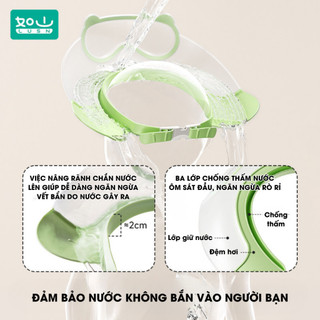 Mũ Gội Đầu Nón Tắm Cho Bé Silicon Chắn Nước Vào Tai và Mắt Phù Hợp Cho Mọi Lứa Tuổi Đeo Được 2 Mặt Life Plus - MT03