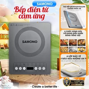 Bếp Điện Từ Cảm Ứng Samono WS-02 Công Suất 2000W Có Chức Năng Hẹn Giờ, 6 chức năng nấu Tiết Kiệm Điện