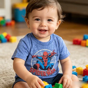 Áo Thun Bé Trai Xuất Dư C371 Hình Bé Nào Cũng Thích Mặc Siêu Xinh Size 1 Tuổi (8-10kg)