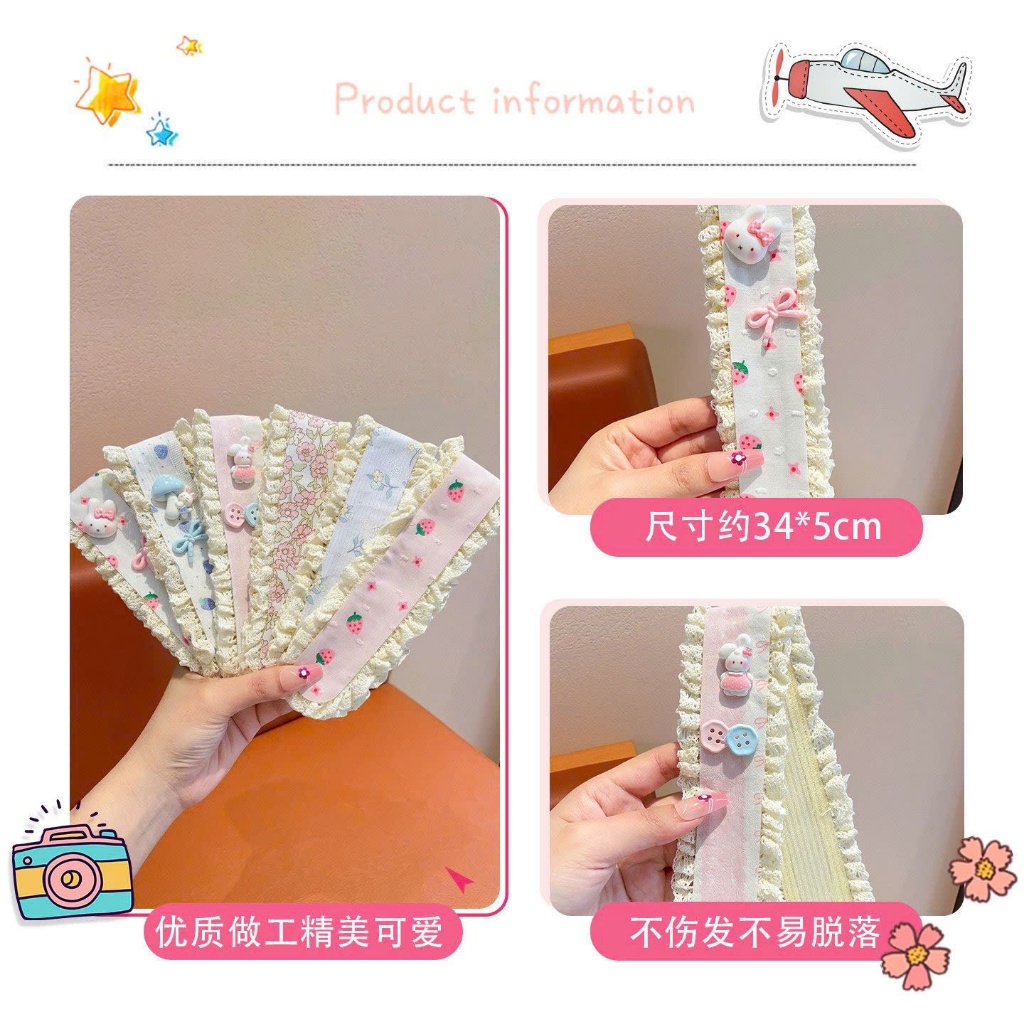 DÁN MÁI BĂNG ĐÔ DÀI MIX CHARM CUTE KIỂU CÔNG CHÚA CHO BÉ RANDOM