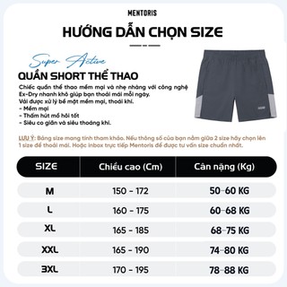 COMBO 2 Quần Short Chạy Bộ Nam MENTORIS Vải Gió Thoáng Khí,Form Thể Thao,Vận Động Thoải Mái CB2MSR11