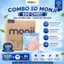 Khẩu Trang 5D Mask Monji - Thùng 500 Chiếc 3 Lớp Kháng Khuẩn