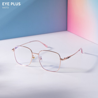Gọng Kính Cận Nam Nữ Đa Giác Eye Plus 66013 Gọng Kim Loại Chuôi TR90 Mềm Dẻo Siêu Nhẹ Thời Trang
