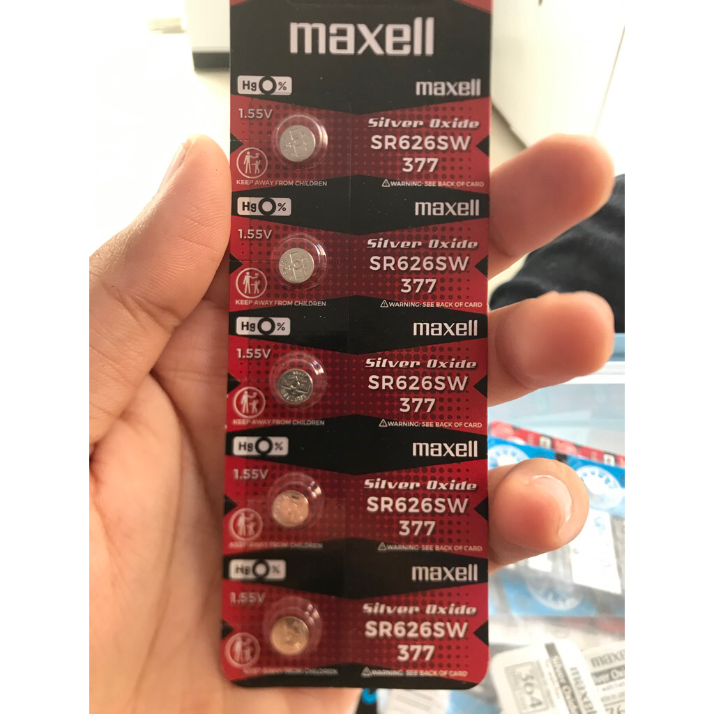 Pin Đồng Hồ Maxell SR626SW (377) 1.55V Silver Oxide Chính Hãng - 1 Viên