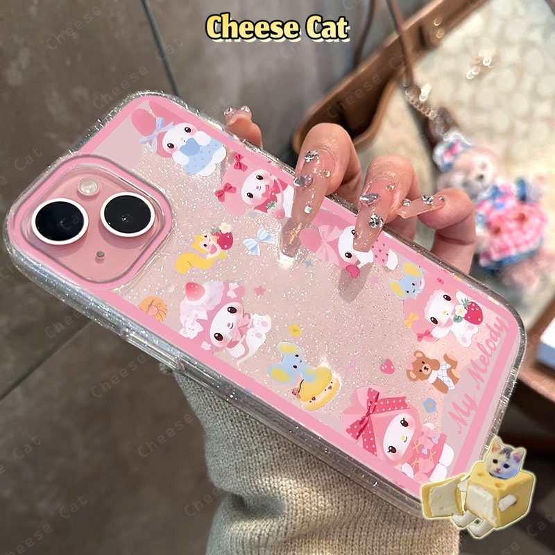 KT Giá đỡ điện thoại lắc Cho Melody Hồng Ốp lưng cho iPhone 15 13 12 11 14 Plus 16 17 Pro Max Xs XR 6 7 8 Plus SE