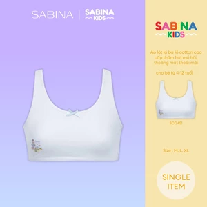 Áo Lót Không Mút Ba Lỗ Cài Màu Trắng Cho Trẻ Mẫu Giáo Hoặc Tiểu Học Sabinie By Sabina SCG451