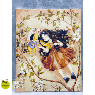 [HỎA TỐC] Tranh tô màu theo số, tranh số hóa CHỮA LÀNH - AN YÊN, đã căng khung 40x50cm